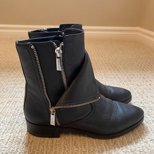 Black leather Michael Kors boots